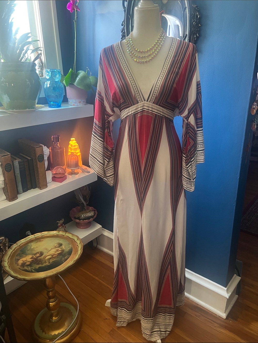 Lulus Montecito Cream Print Maxi Dress NWT - Picture 7 of 10